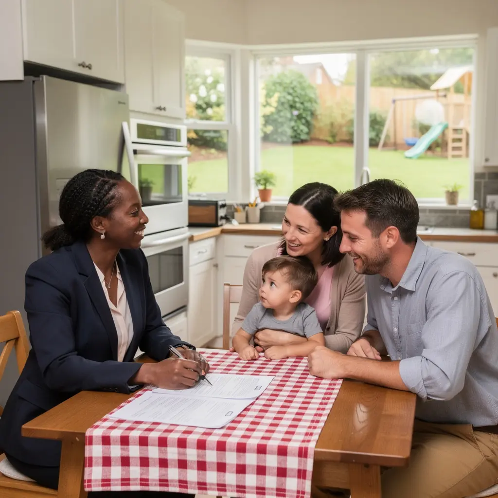 Графика, иллюстрирующая процесс покупки жилья и советы по финансированию.