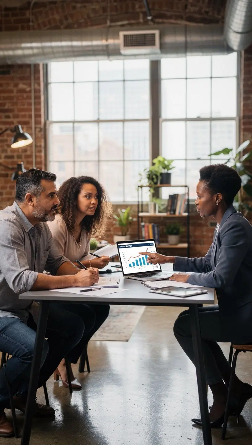 Счастливая семья, получающая ключи от своего нового дома после успешной покупки.